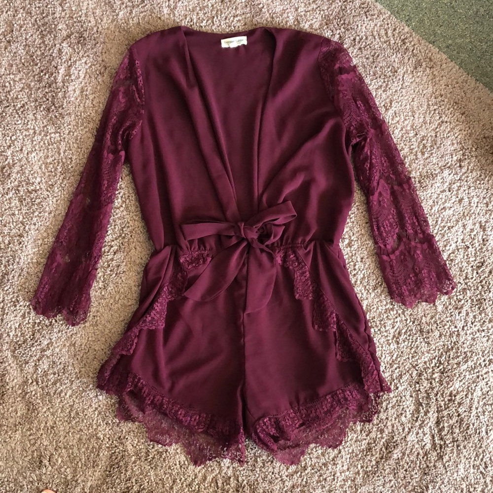 Burgundy Romper